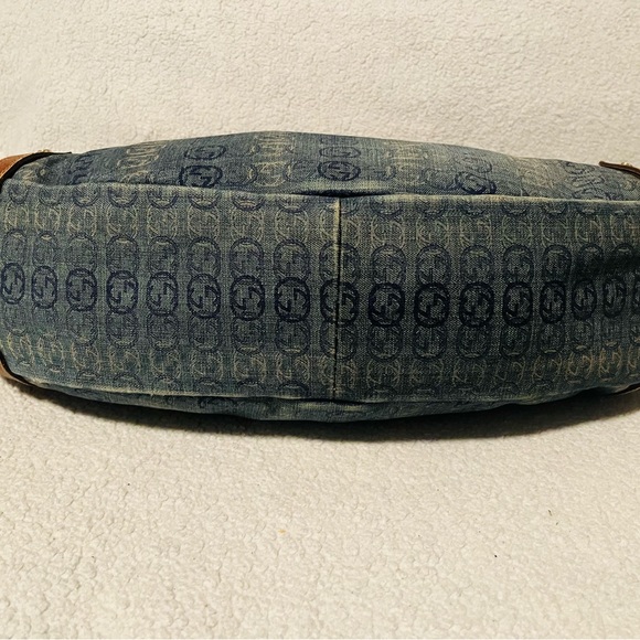 Gucci Abbey Hobo GG Monogram Interlocking Denim Shoulder Bag - Picture 13 of 14
